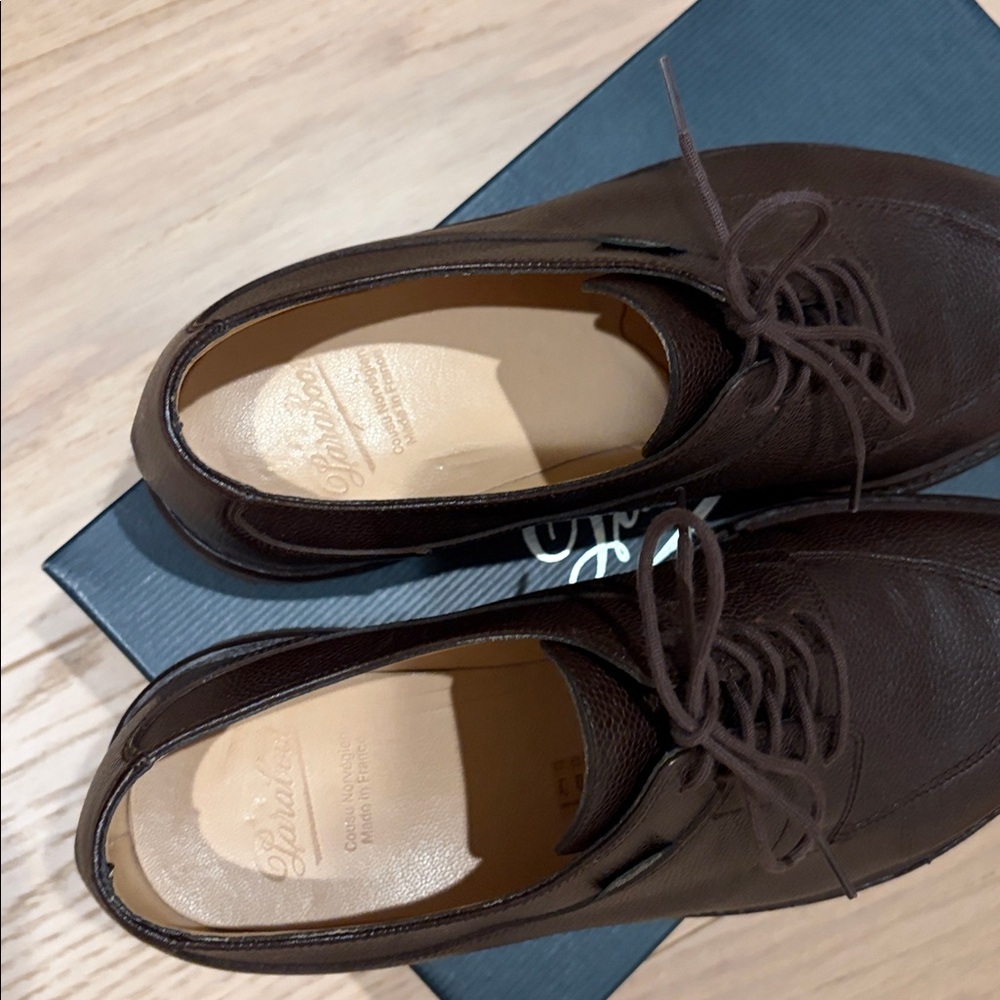 Men's Brown Leather Derby Shoes - Classic Lace-Up - Picture 9 of 10